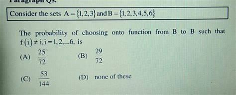 Consider All Functions That Can Be Defined From The Set A 123 To