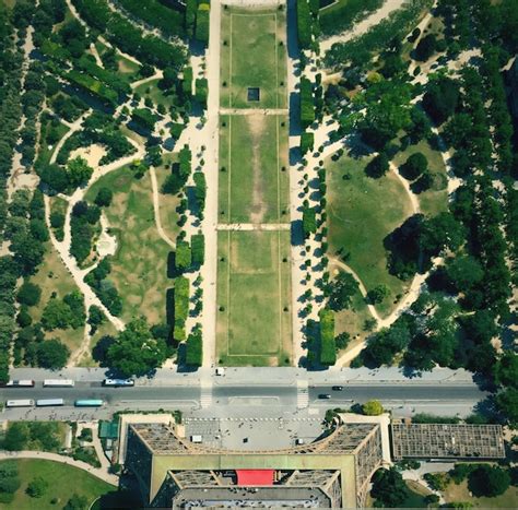 Premium Photo High Angle View Of Champ De Mars Seen From Eiffel Tower