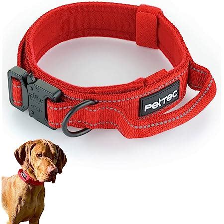 PetTec Hundehalsband aus Neopren Nylon Halsband mit Griff für kleine