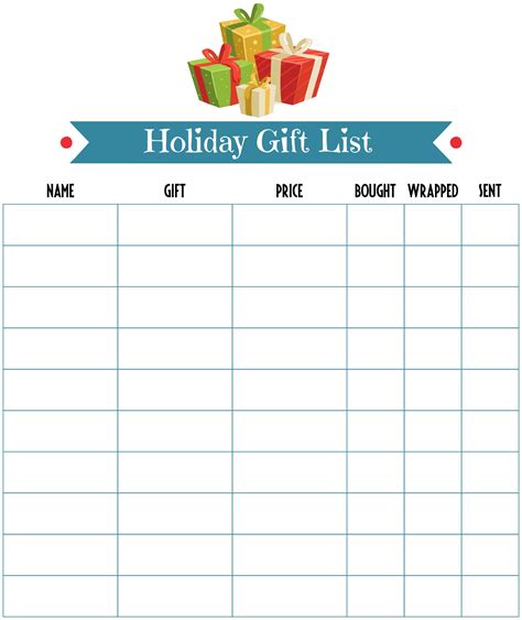 Christmas List Maker 10 Free Pdf Printables Printablee