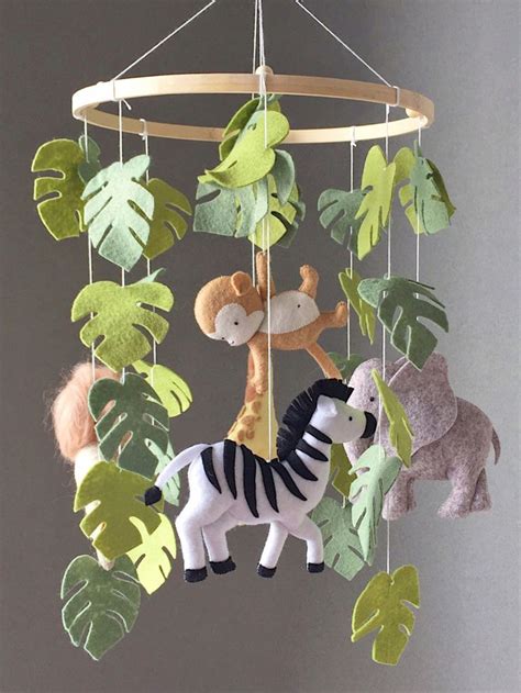 Safari Baby Mobile Cot Mobile Safari Nursery Africa Animals Giraffe