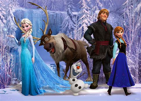 Free download | HD wallpaper: Disney Frozen illustration, snow, snowflakes, ice, deer, snowman ...