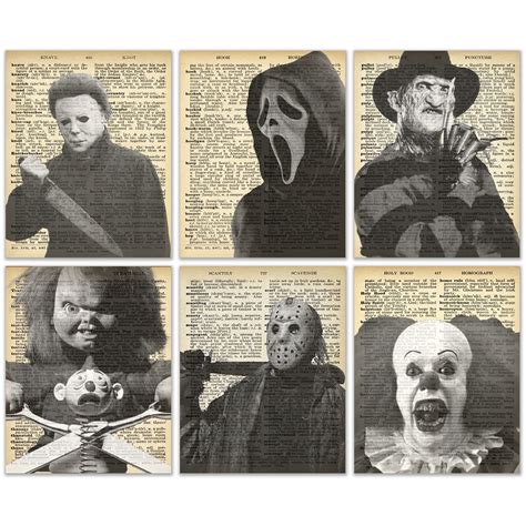 Buy Horror Movie Villain Dictionary S Set Of Inches X Inches