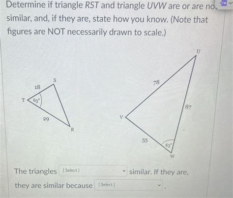 Answered Determine If Triangle Rst And Triangle Bartleby