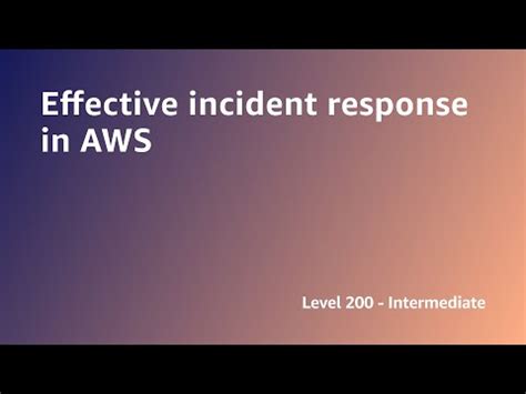 AWS Summit ANZ 2022 Effective Incident Response In AWS SYS3 YouTube