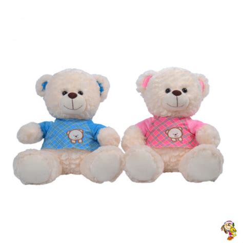 Oso De Peluche Con Remera Dos Colores Cm Sentado Olis Place Peluches