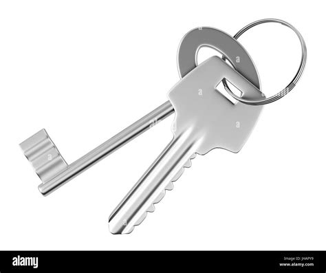 Two Keys Isolated On White Background 3d Illustration Stock Photo Alamy