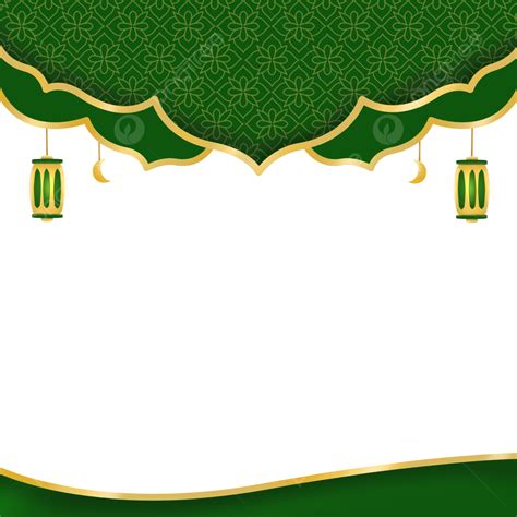 Islam Border Clipart Hd Png Green Islamic Twibbon Border With Golden