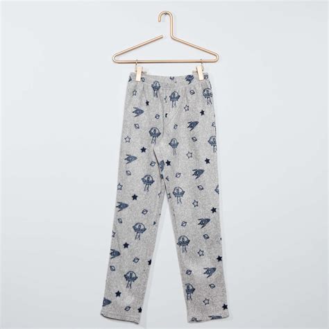 Pijama De Tejido Polar Estampado Ni O A Os Azul Kiabi