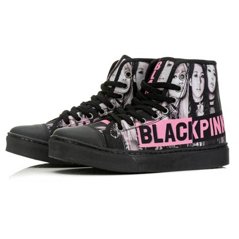 Tenis Star Cano Alto Moda Black Pink Tumbler Lançamento Exo Tênis