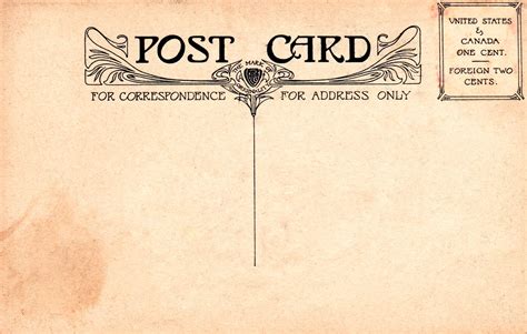 Vintage Postcard Template No Watermark