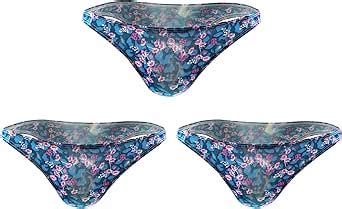 Evankin Men S Sexy Exotic And Fun Low Waist Brief Bikini Underwear With Floral Blue Pack