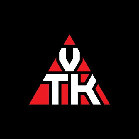 VTK triangle letter logo design with triangle shape. VTK triangle logo ...