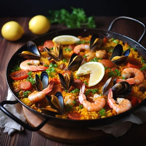 Premium Ai Image Paella A Spanish Flavour Dish
