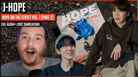 J Hope HOPE ON THE STREET VOL 1 Full Album Reaction MV Lyric