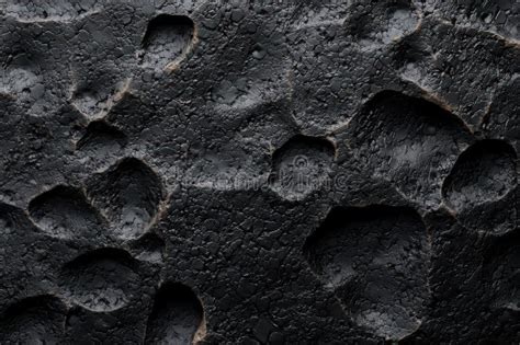 Textured Black Volcanic Rock Surface Stock Illustration Illustration