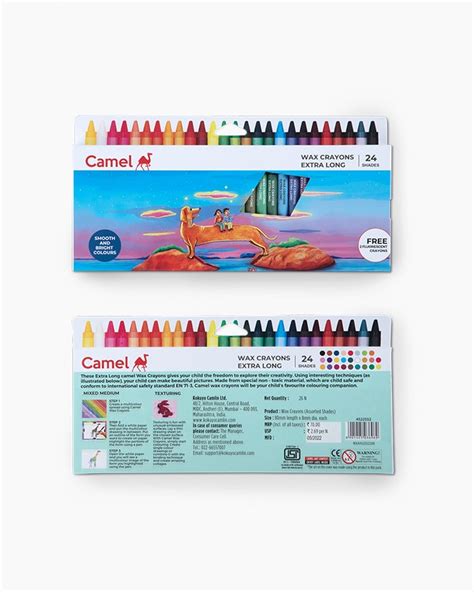 Buy Camel Crayons Assorted Pack Of Shades Extra Long Online In