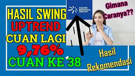 CARA SWING TRADING SAHAM LQ45 TBIG PROFIT 9 Hasil Rekomendasi CUAN KE