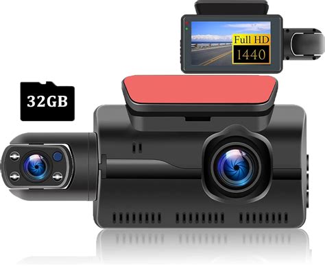 Amazon CAMECHO 3 Dash Cam For Car Front Rear With 32G TF Card