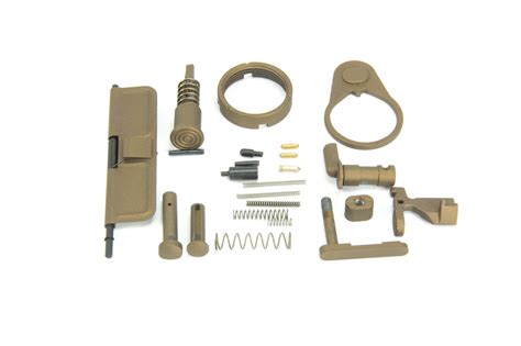 BKF AR15 Cerakoted Lower Parts Kit LPK Minus FCG Accent Kit Burnt