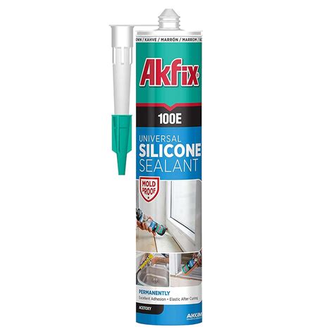 Akfix E Sellador Universal De Silicona Blanca Silicona En