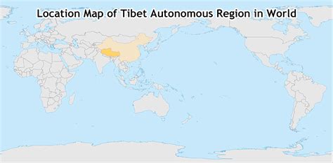 Where Is Tibet Located On Map Of China Asia And World