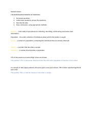 Statistics Notes Docx Statistics Notes The Investigative Process Of