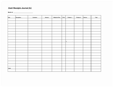 50 Cash Disbursement Journal Template Excel