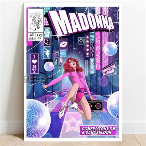 Madonna Print Erotica Comic Cover Art Etsy Uk