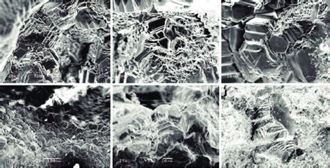 SEM images of euhedral diamonds displaying a variety of morphologies in ...