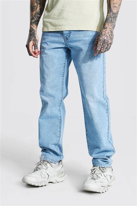 Relaxed Fit Rigid Jeans Boohoo Uk