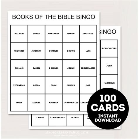 Books Of The Bible Bingo Printabell • Express