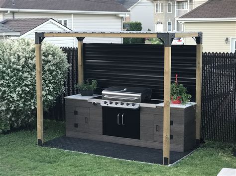 BBQ Pergola Kits for Trendy Backyard Kitchen