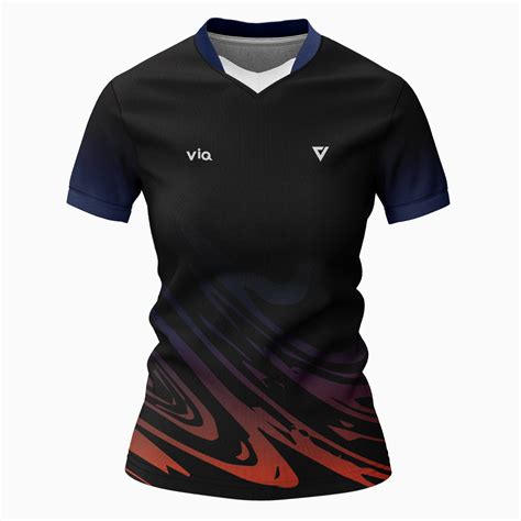 Viq Womens Sublimation Jersey With V Neck Stub Collar 0304