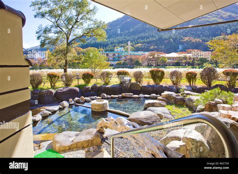 Japanese Open Air Hot Spring Onsen In Shiobara Onsen Village Stock Photo Alamy