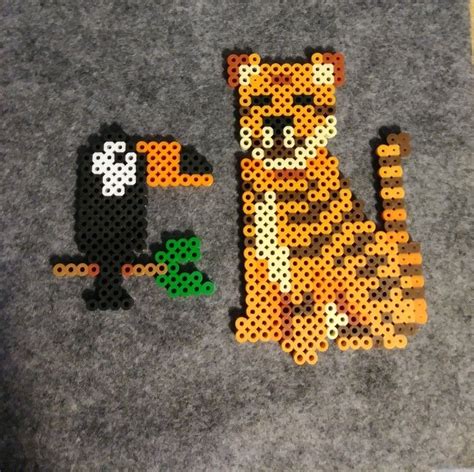 Tiger And Toucan Perler Beads Perler Bead Art Perler Beads Designs