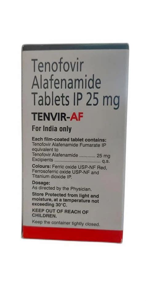 Tenofovir Alafenamide Mg Tenvir Af Tenofofvir Alafenamide Tablets