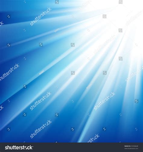 Sun On Blue Sky Vector Illustration Stock Vector (Royalty Free) 55558648