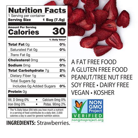 Freeze Dried Strawberries Nutrition Facts