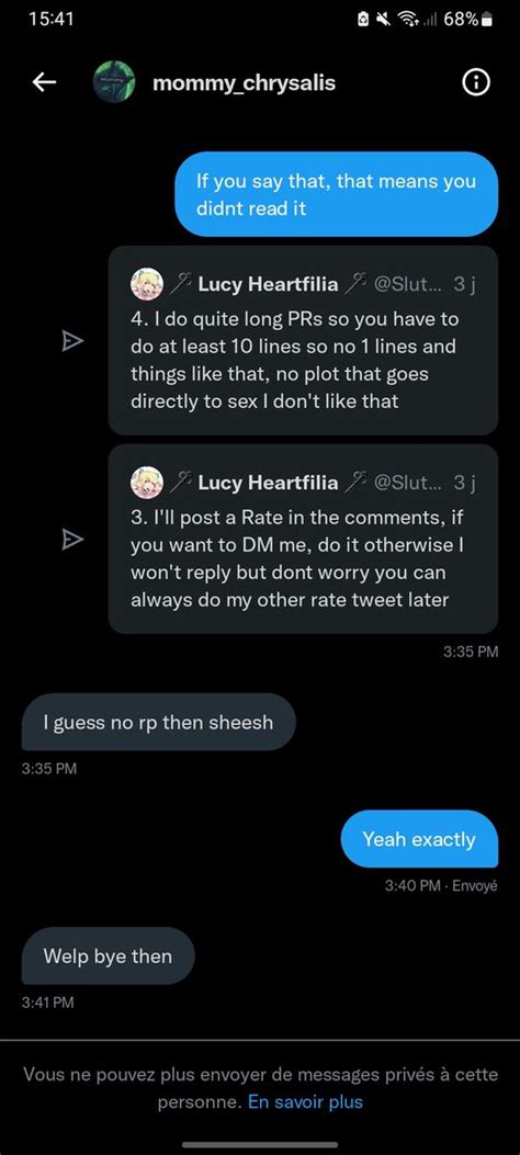 Lucy Heartfilia On Twitter Lol She Block Me Because I Said No