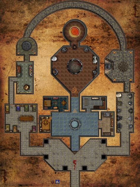 Dungeon Within A Dungeon With Grid By Bogie Dj On Deviantart D D Maps