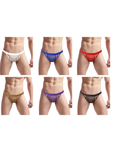 Men S Thongs Sexy G String Transparent Underwear Sheer Lingerie Stretchy Mesh Eur