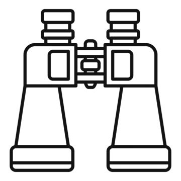 Doodled Binoculars Vector Vector Outline Sketch Drawing Binoculars