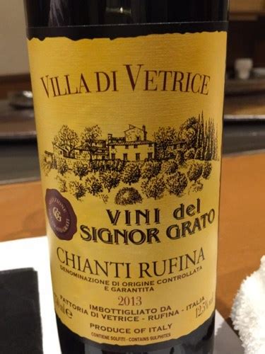 Grati Villa Di Vetrice Vini Del Signor Grato Chianti Rufina Vivino Us