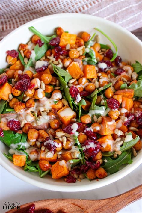 Sweet Potato And Chickpea Salad With Creamy Tahini Dressing Recipe