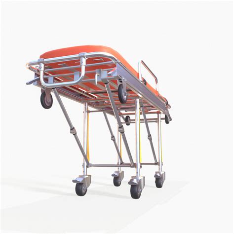 Ambulance Stretcher Trolley 3D Model