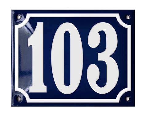 Stocked Blue Enamel House Number 101 150 Available Ramsigncom