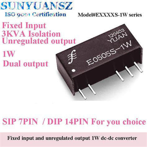 3 24VDC Fixed Input Unregulated Dual Voltage Output DC DC Converter