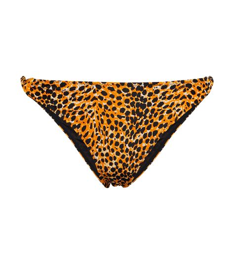 Leopard Print Bikini Bottoms In Multicoloured Ganni Mytheresa