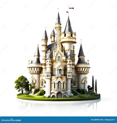 Castelo De Luxo Sobre Fundo Branco Ilustra O Stock Ilustra O De